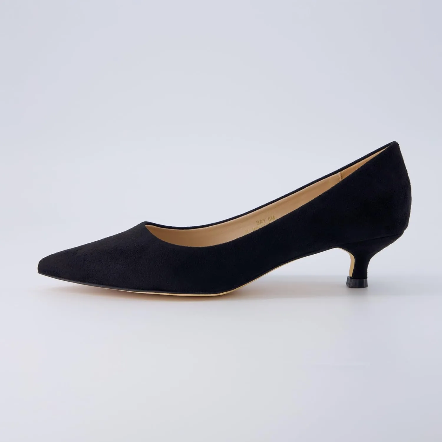 CUSHIONAIRE Women's Bay Kitten Heel Dress Shoe  Memory Foam, Wide Widths Available