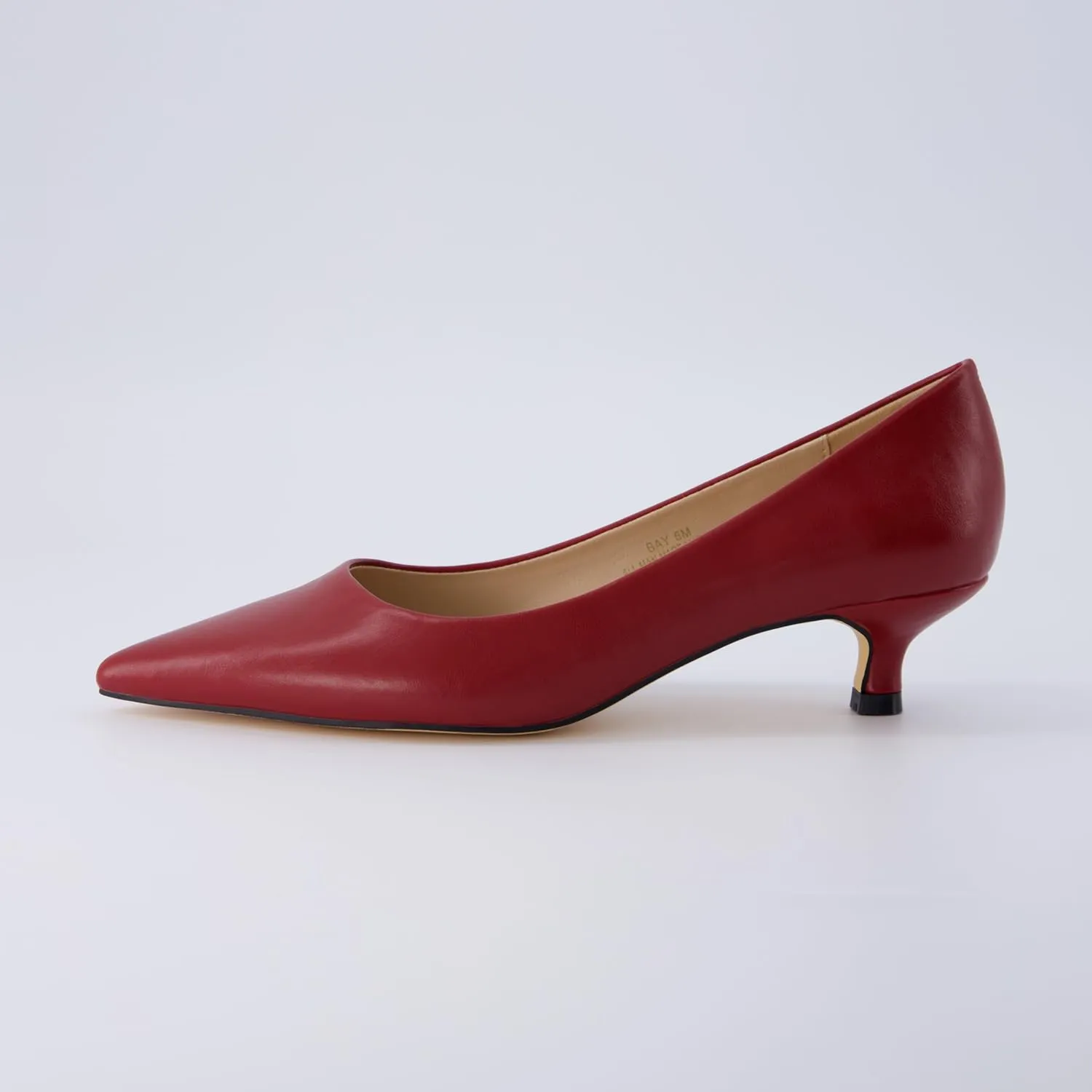 CUSHIONAIRE Women's Bay Kitten Heel Dress Shoe  Memory Foam, Wide Widths Available