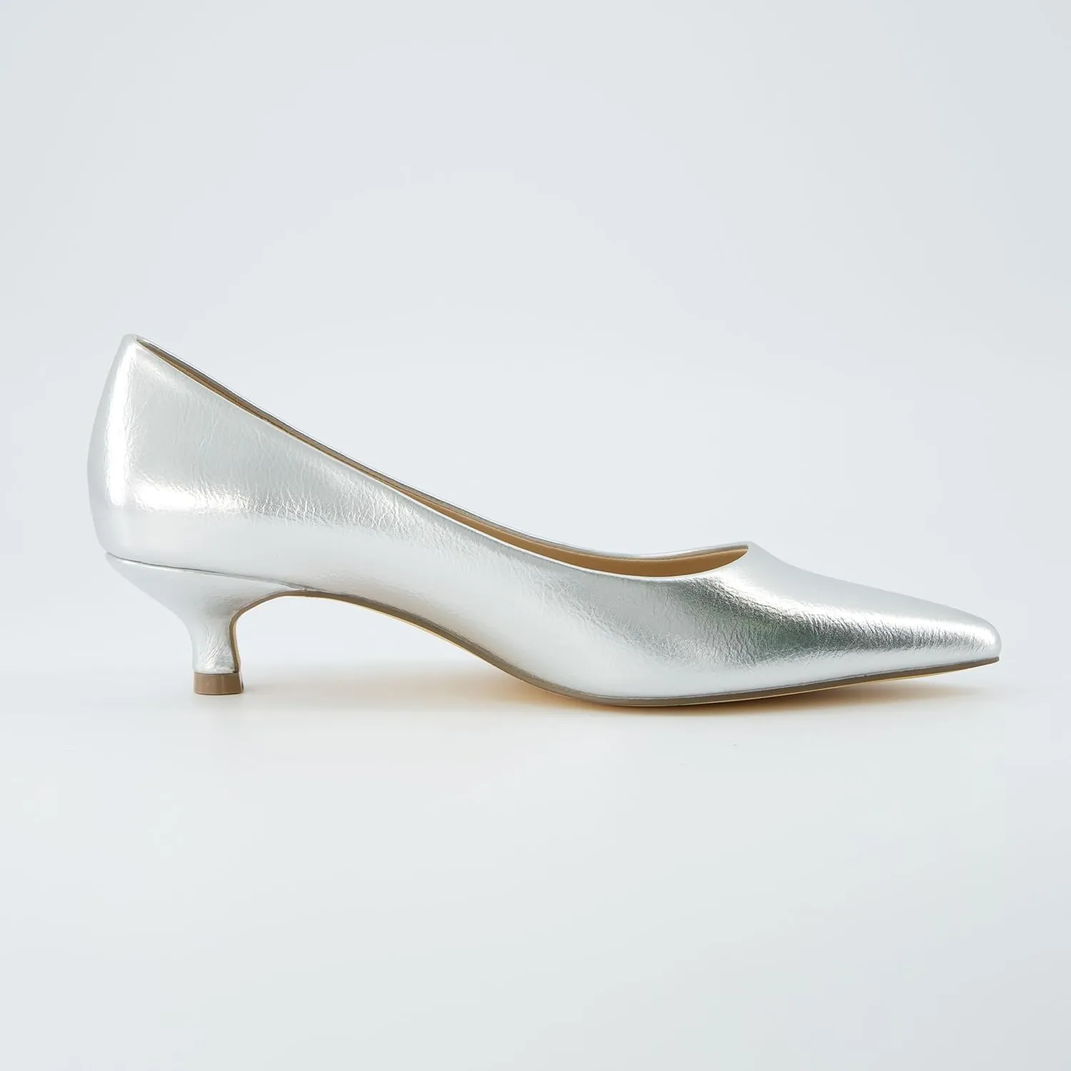 CUSHIONAIRE Women's Bay Kitten Heel Dress Shoe  Memory Foam, Wide Widths Available