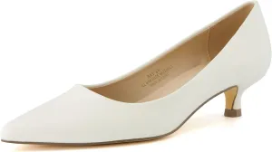 CUSHIONAIRE Women's Bay Kitten Heel Dress Shoe  Memory Foam, Wide Widths Available
