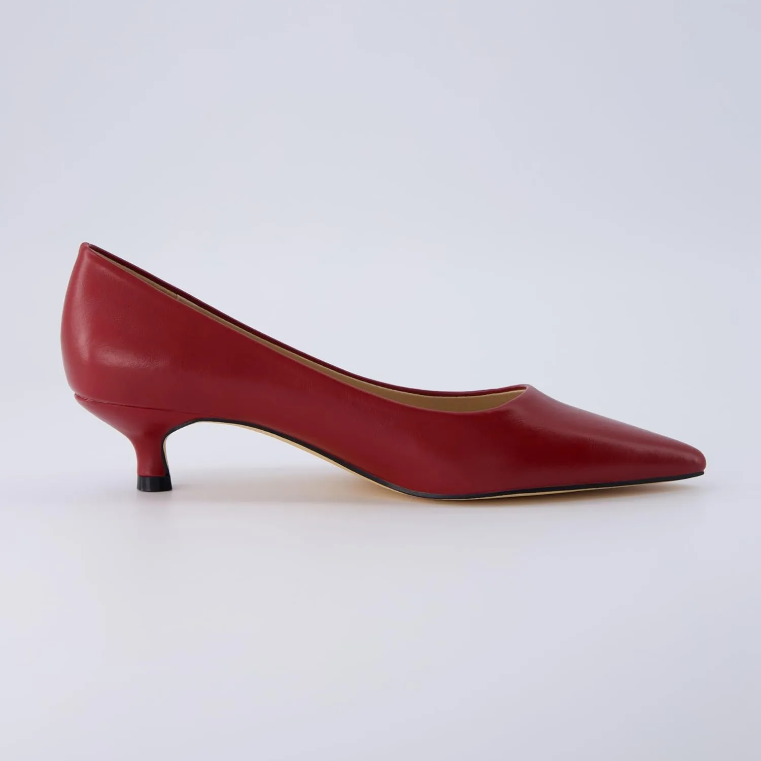 CUSHIONAIRE Women's Bay Kitten Heel Dress Shoe  Memory Foam, Wide Widths Available