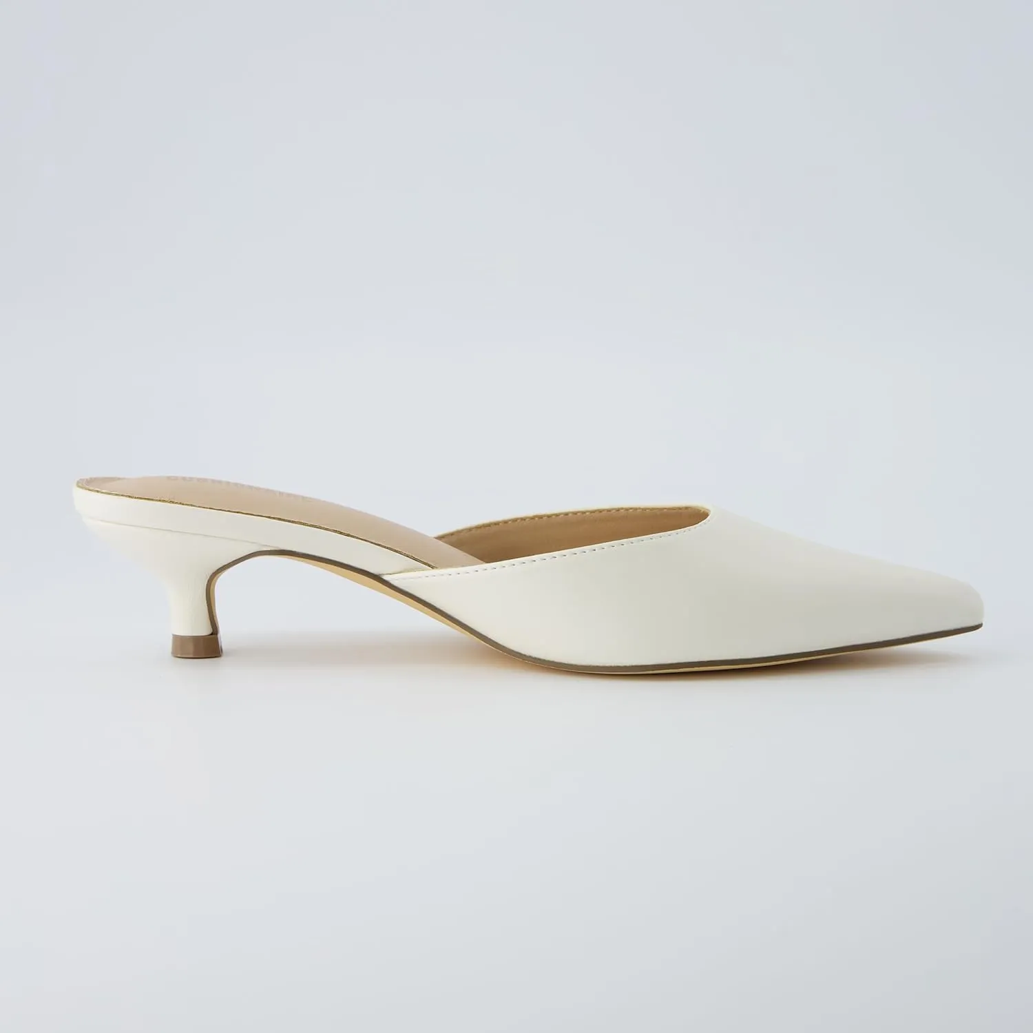 CUSHIONAIRE Women's Bonus Kitten Heel Mule Dress Shoe  Memory Foam, Wide Widths Available