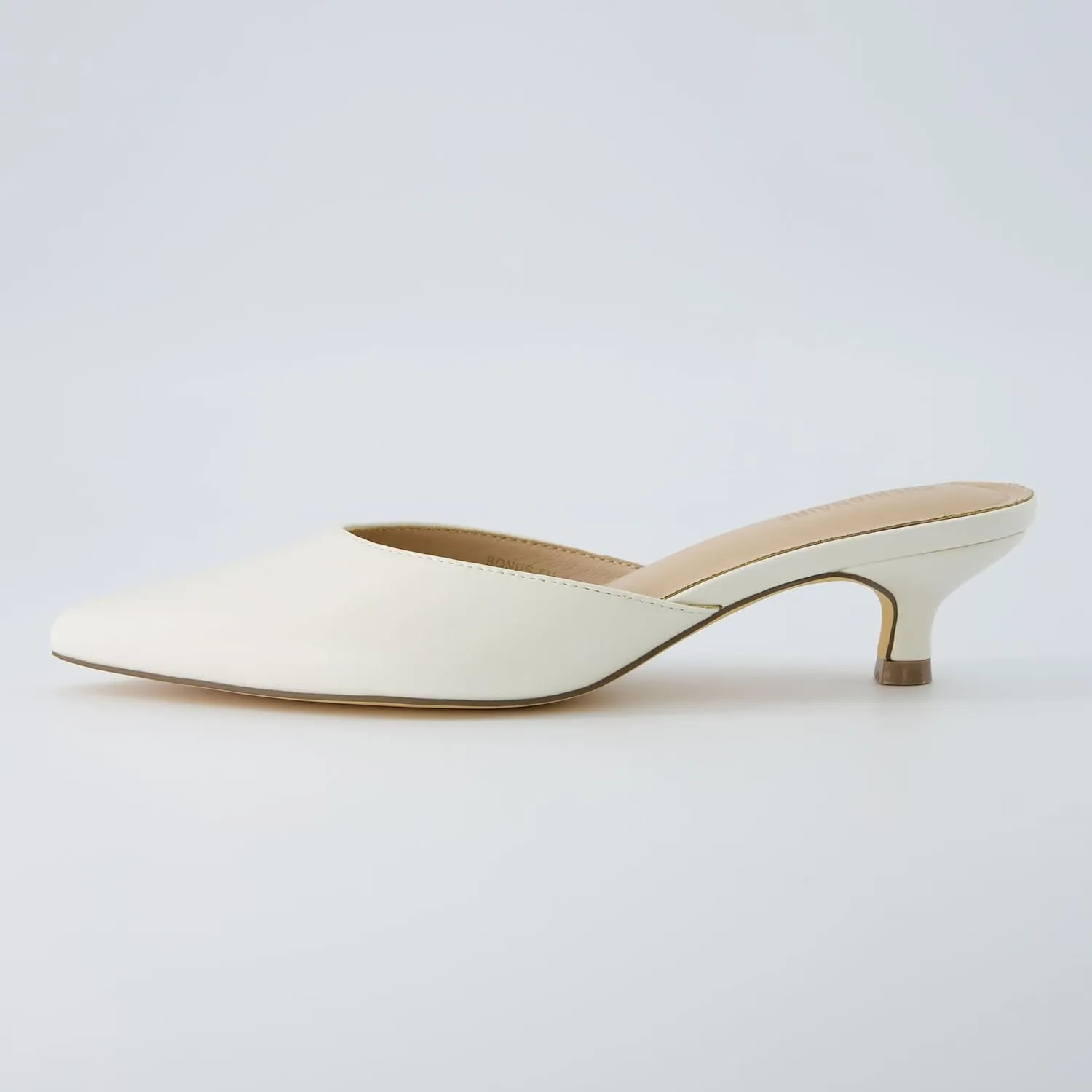 CUSHIONAIRE Women's Bonus Kitten Heel Mule Dress Shoe  Memory Foam, Wide Widths Available