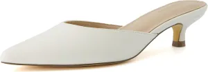 CUSHIONAIRE Women's Bonus Kitten Heel Mule Dress Shoe  Memory Foam, Wide Widths Available