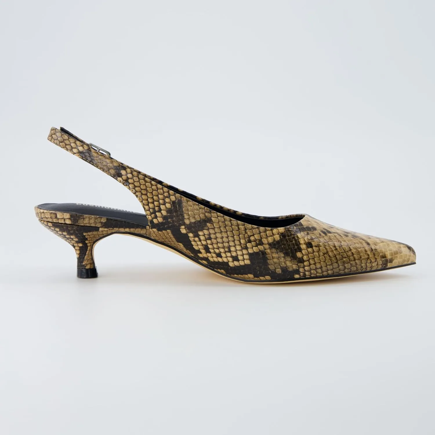 CUSHIONAIRE Women's Boss Kitten Heel Sling Back Dress Shoe  Memory Foam, Wide Widths Available