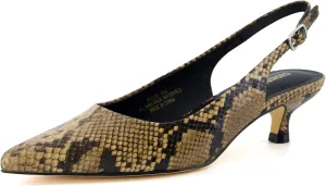 CUSHIONAIRE Women's Boss Kitten Heel Sling Back Dress Shoe  Memory Foam, Wide Widths Available