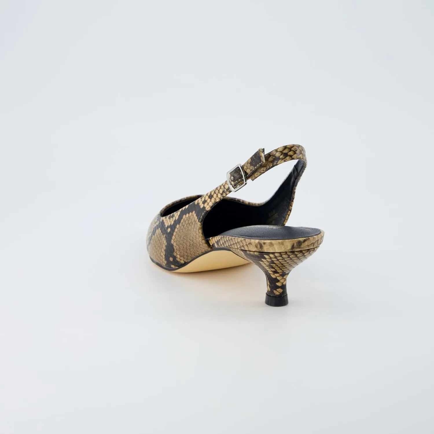 CUSHIONAIRE Women's Boss Kitten Heel Sling Back Dress Shoe  Memory Foam, Wide Widths Available