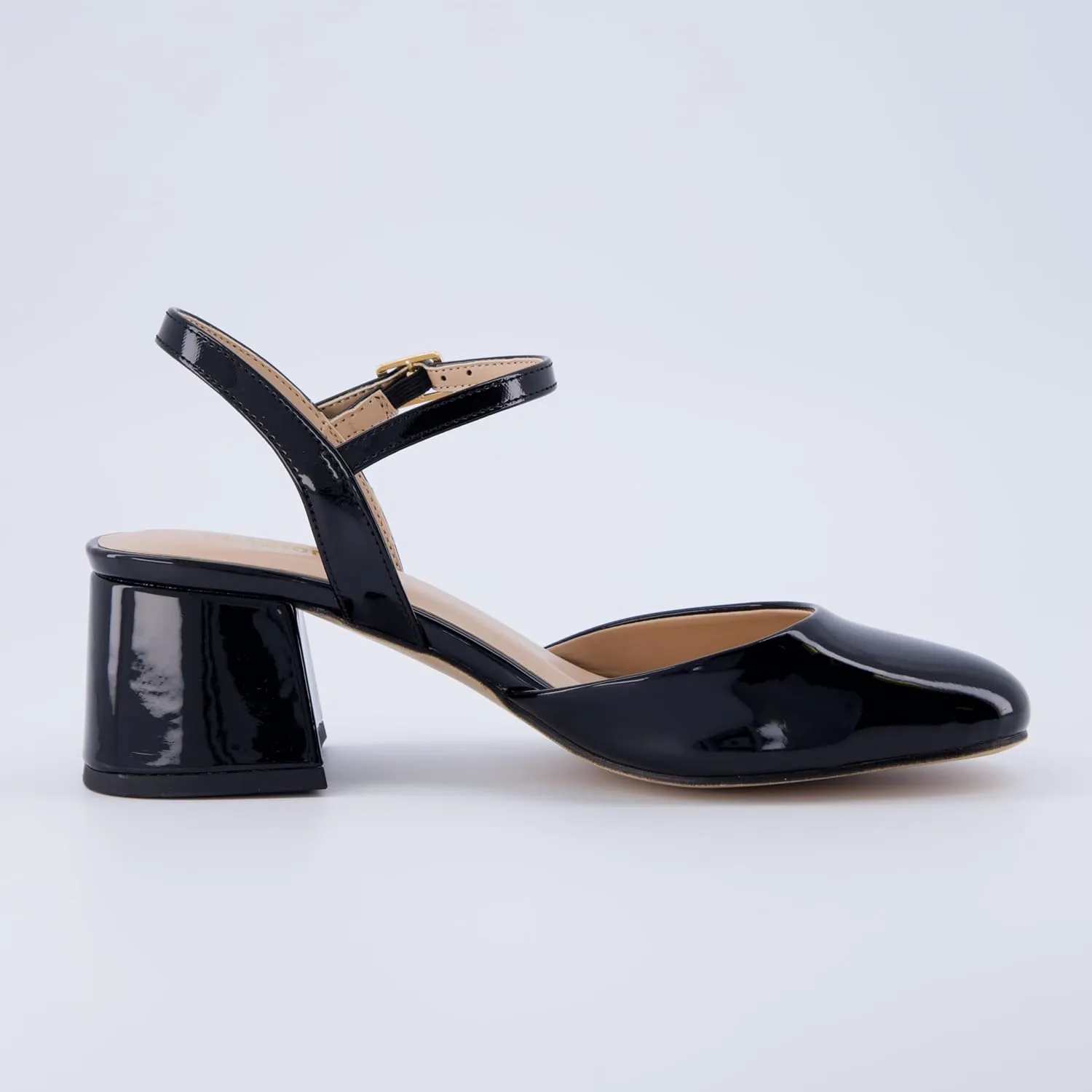 CUSHIONAIRE Women's Dancer Round Toe Block Heel Dress Shoe  Memory Foam, Wide Widths Available