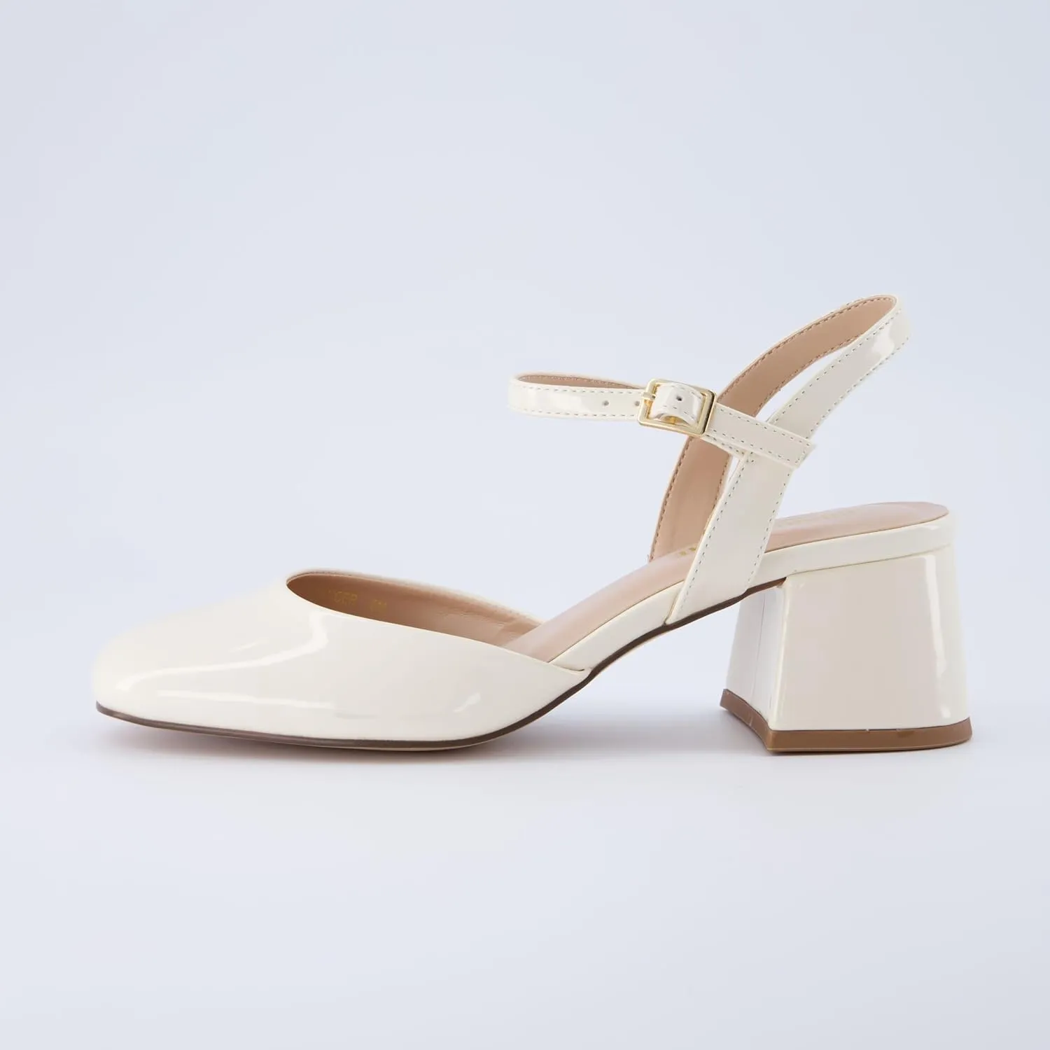 CUSHIONAIRE Women's Dancer Round Toe Block Heel Dress Shoe  Memory Foam, Wide Widths Available