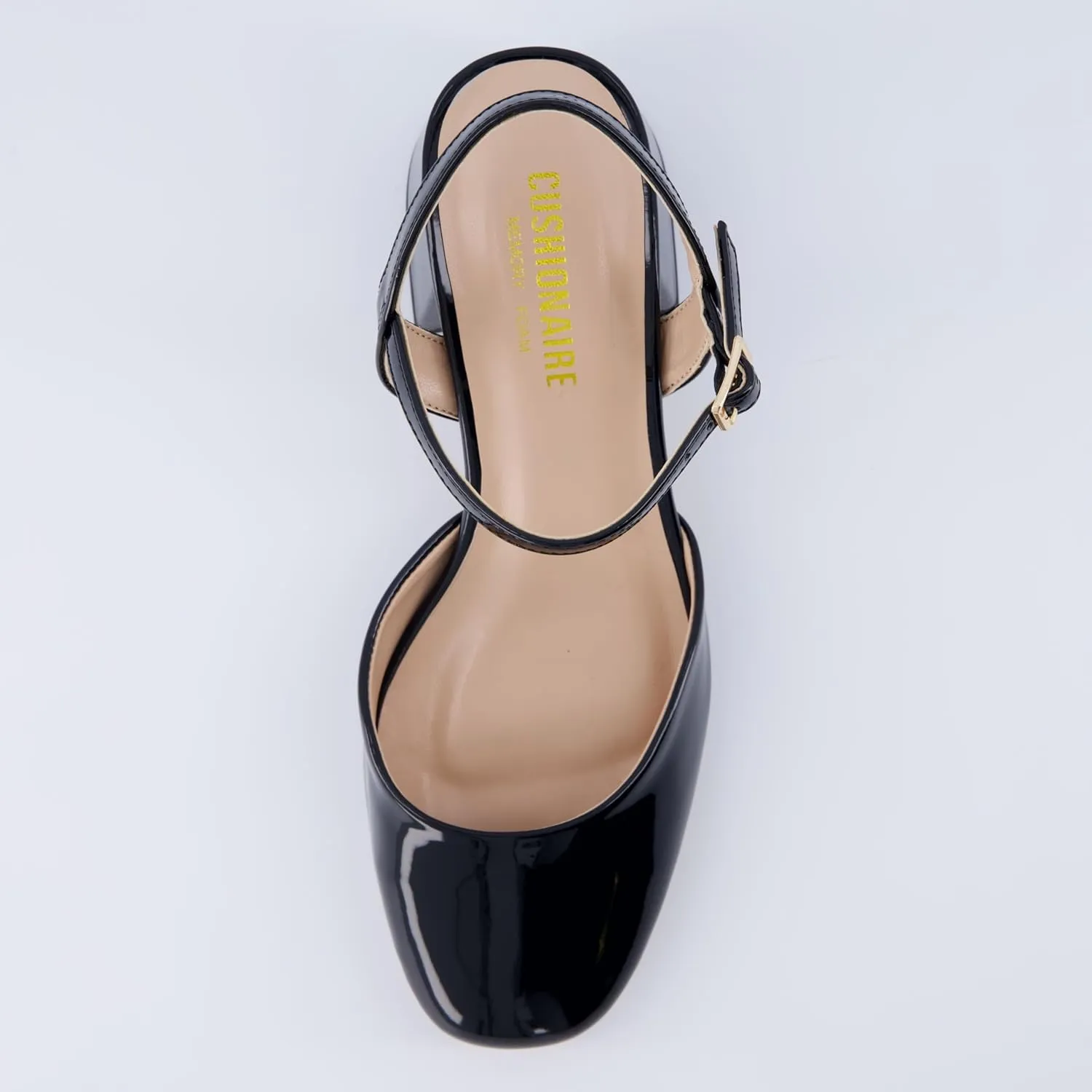 CUSHIONAIRE Women's Dancer Round Toe Block Heel Dress Shoe  Memory Foam, Wide Widths Available
