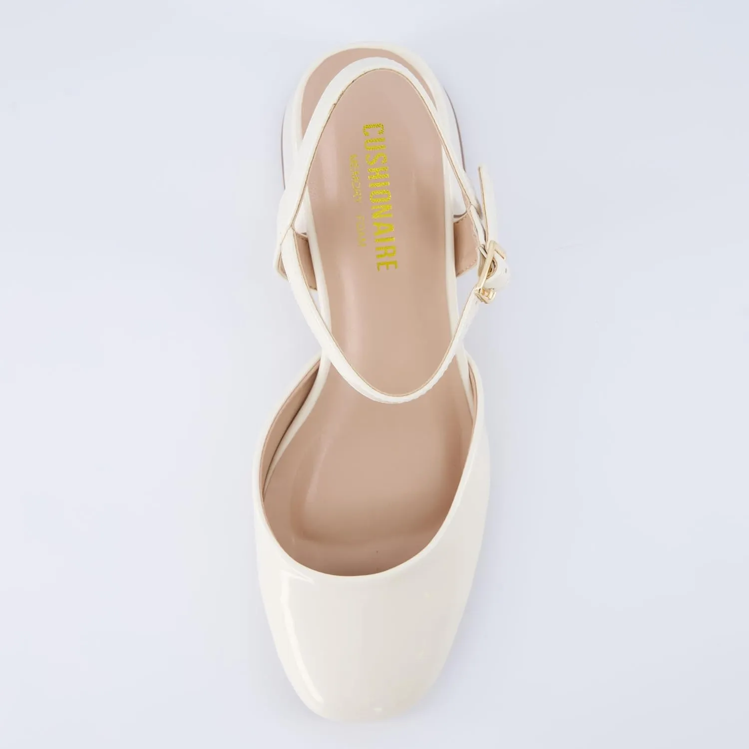 CUSHIONAIRE Women's Dancer Round Toe Block Heel Dress Shoe  Memory Foam, Wide Widths Available