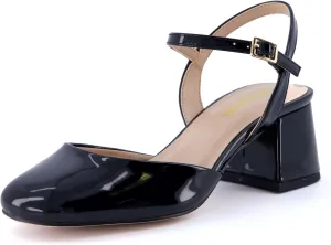 CUSHIONAIRE Women's Dancer Round Toe Block Heel Dress Shoe  Memory Foam, Wide Widths Available