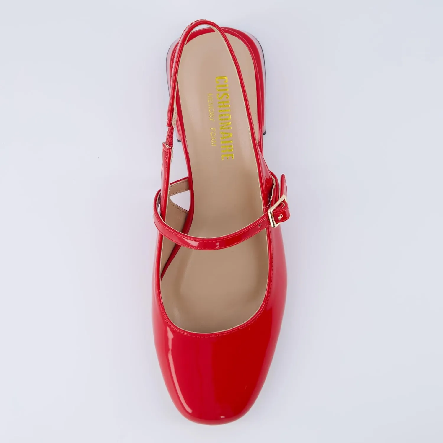 CUSHIONAIRE Women's Gogo Round Toe Mary Jane Dress Shoe  Memory Foam, Wide Widths Available