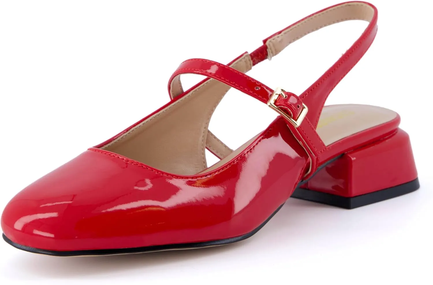 CUSHIONAIRE Women's Gogo Round Toe Mary Jane Dress Shoe  Memory Foam, Wide Widths Available