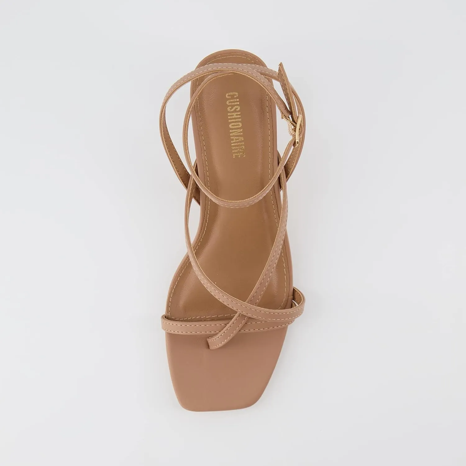 CUSHIONAIRE Women's Kitten heel sandal  Memory Foam and Wide Widths Available