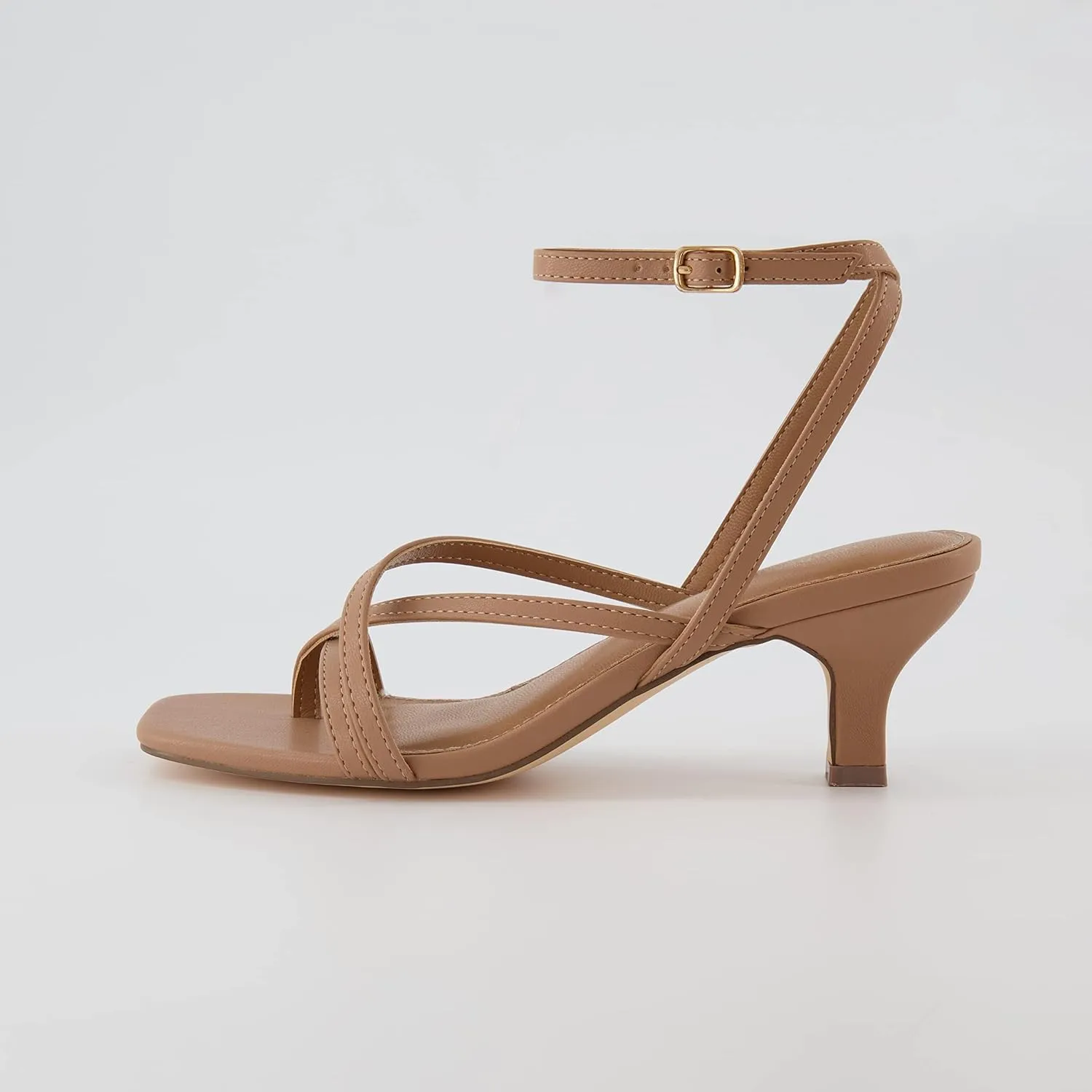 CUSHIONAIRE Women's Kitten heel sandal  Memory Foam and Wide Widths Available