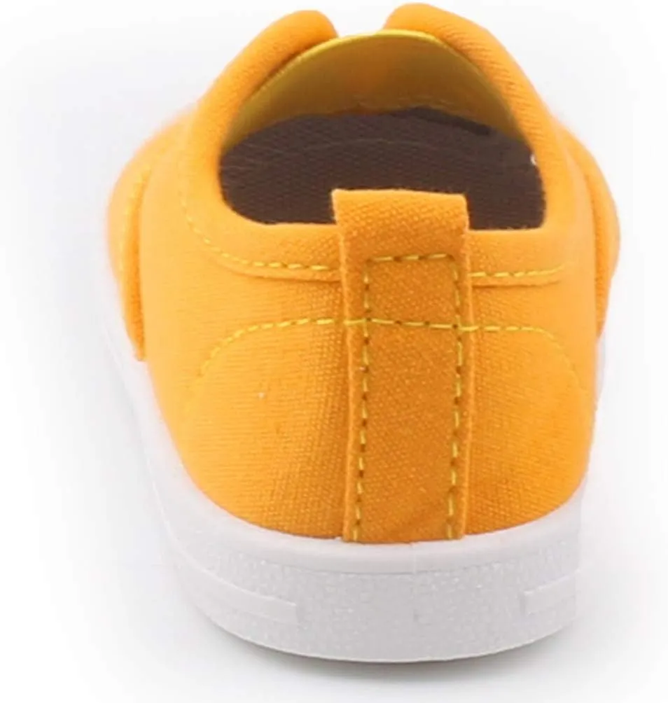 DADAWEN Boy's Girl's Candy Color Canvas Slip-On Lightweight Sneakers Cute Casual Running Shoes