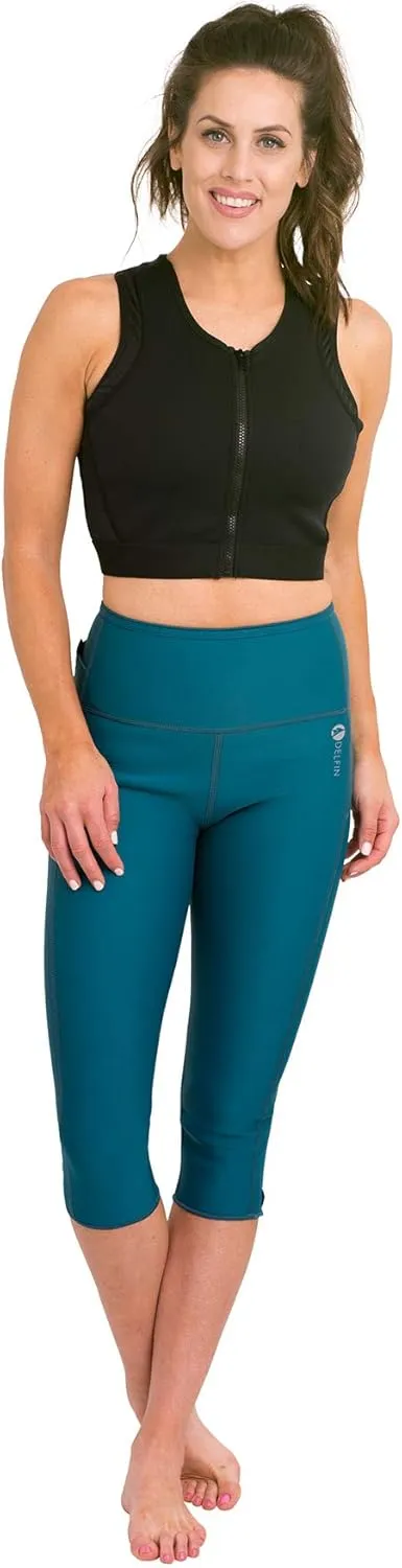 Delfin Spa Women's Heat Maximizing Neoprene Workout Capris