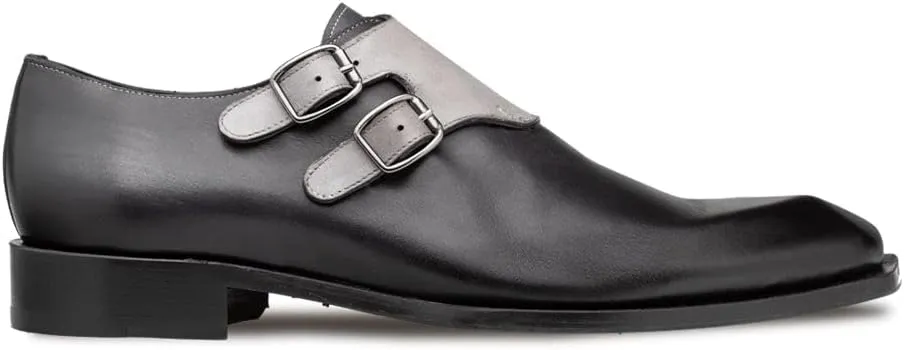 Double Buckle Duotone Monk Strap Graphite/Grey / 9 / Medium