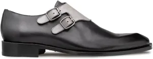 Double Buckle Duotone Monk Strap Graphite/Grey / 9 / Medium