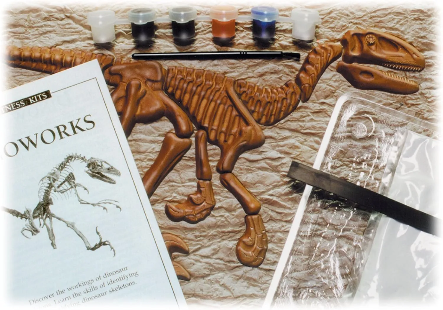 Eyewitness Kits Perfect Cast Dinoworks 24" Velociraptor Cast, Paint, Display and Learn Craft Kit