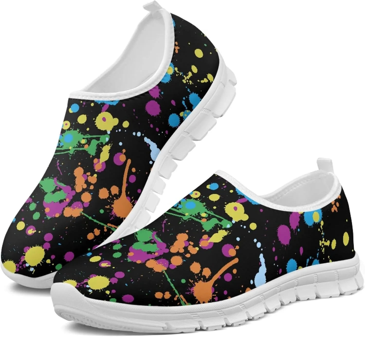 Fashion Design Walking Shoes for Women Comfort Slip on Casual Sneakers Size 5-10.5