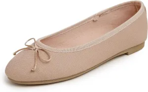 FEVERSOLE Women's Bow Tie Fashion Dress Slip On Shoes Round Toe Ballet Flat