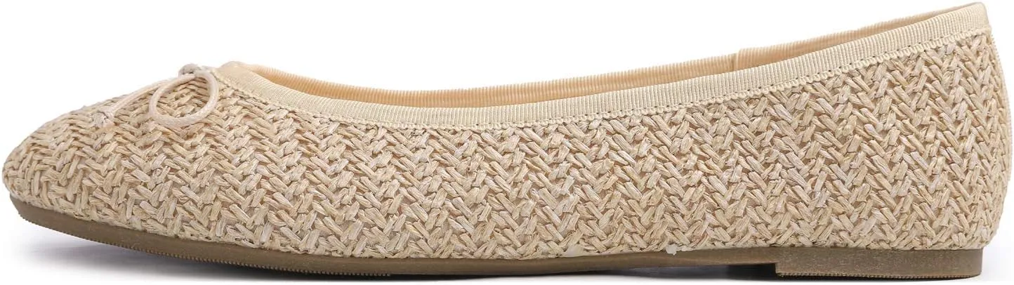 FEVERSOLE Women's Macaroon Colorful Memory Foam Cushion Insock Patent Ballet Flat