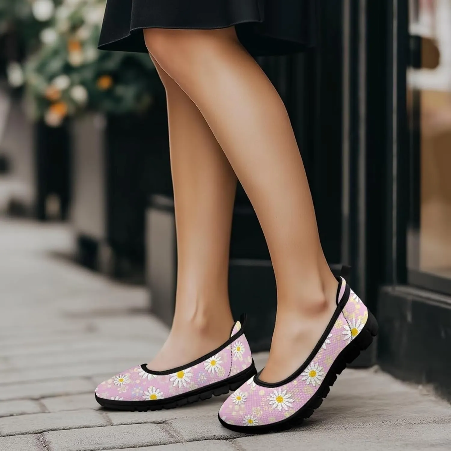 Flat Shoes for Women Dressy Work Round Toe Flats for Women Casual Slip On Shoes