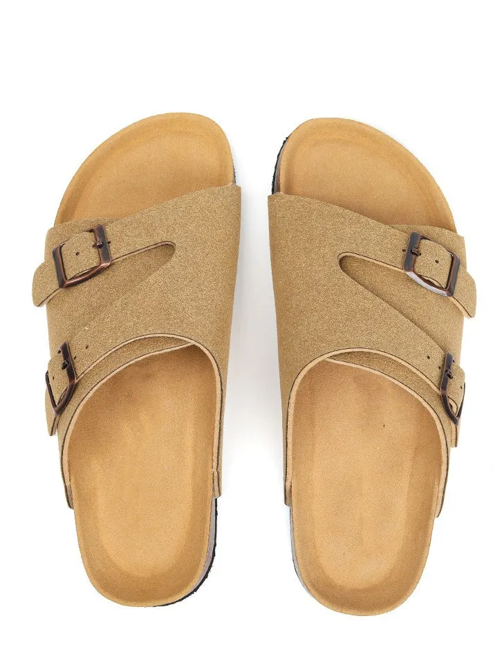 Flat Suede Slip-On Mule
