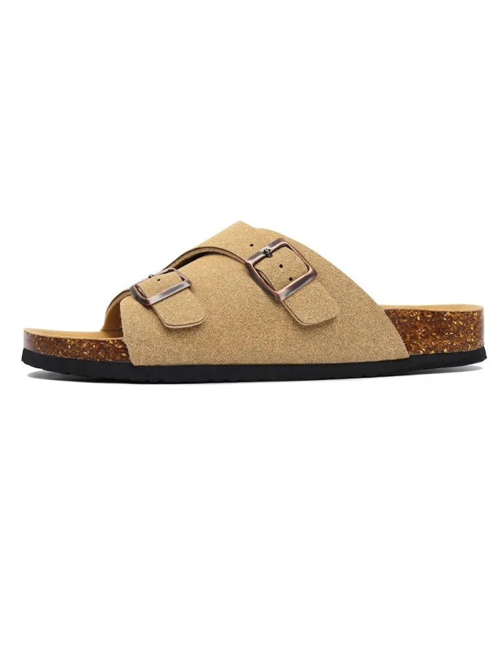 Flat Suede Slip-On Mule