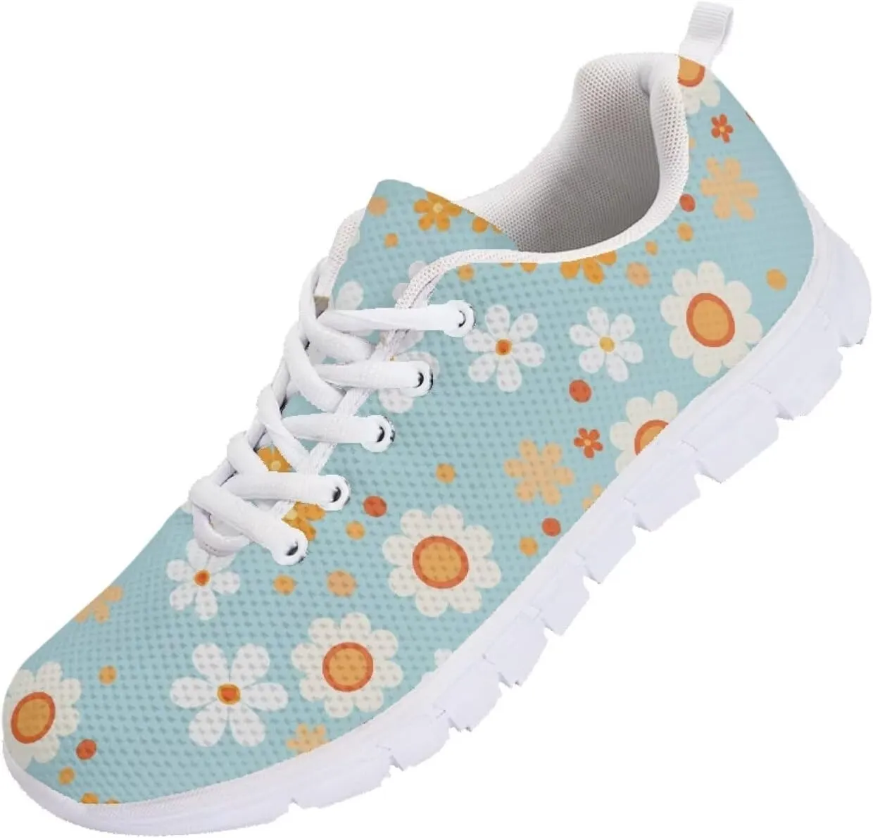 Forchrinse Daisy Unisex Running Shoes for Men Women Sports Gym Shoes Breathable Athletic Sneaker Shoe