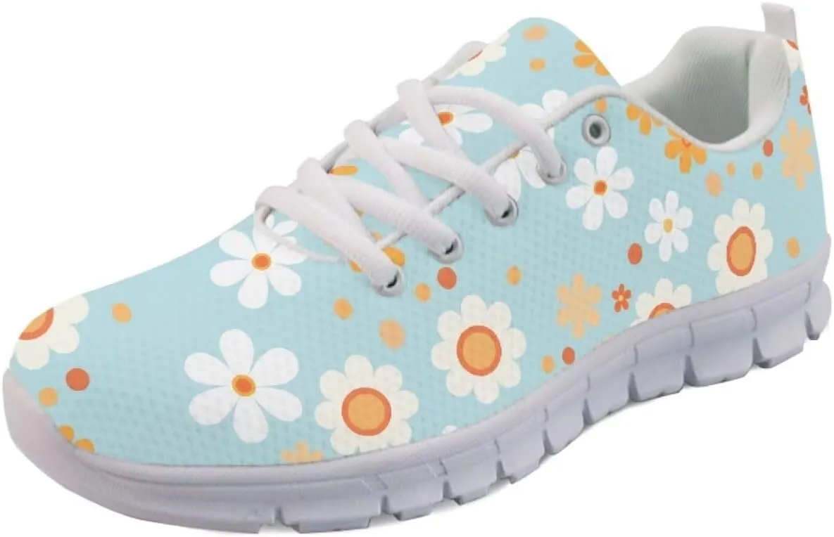 Forchrinse Daisy Unisex Running Shoes for Men Women Sports Gym Shoes Breathable Athletic Sneaker Shoe