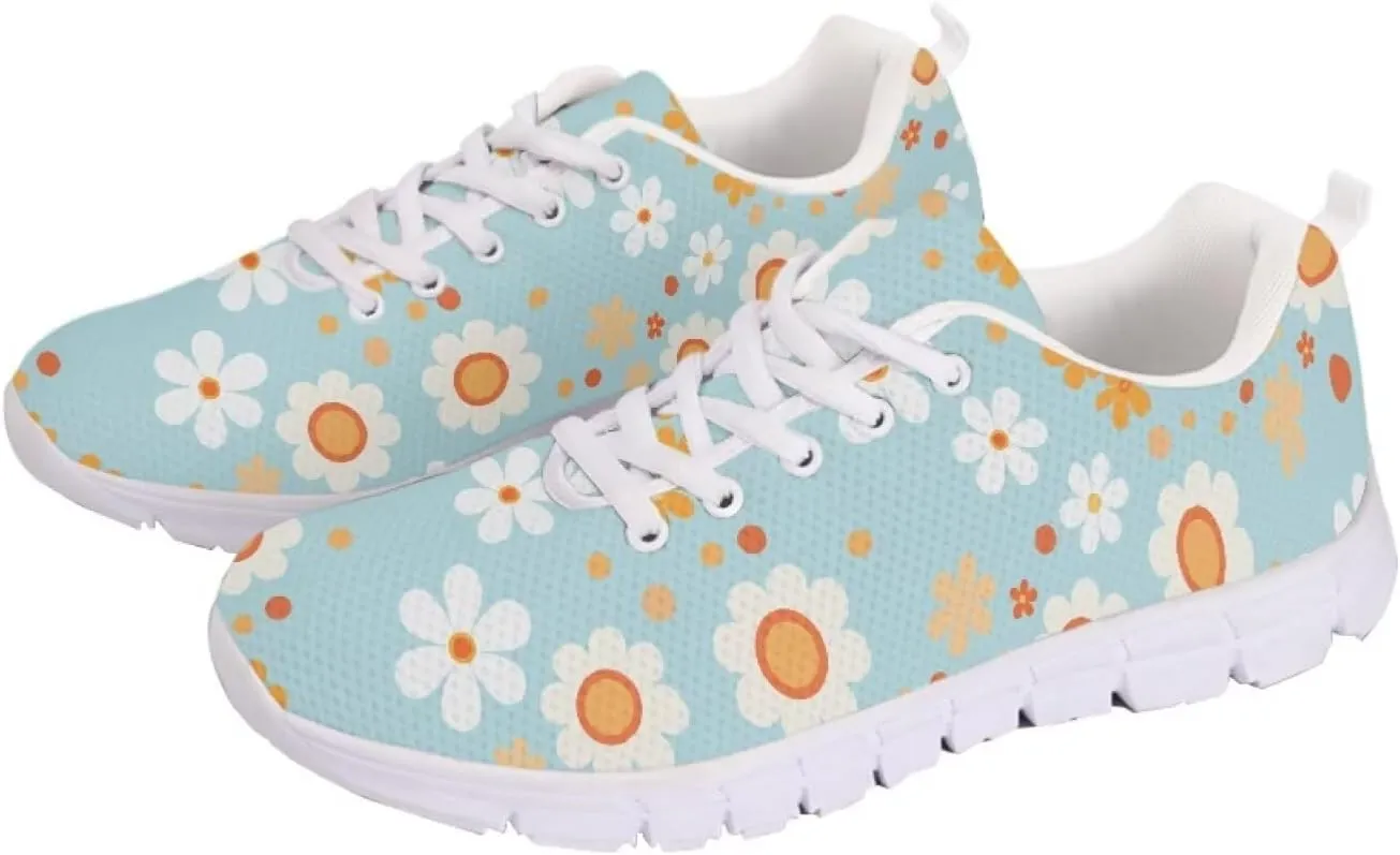 Forchrinse Daisy Unisex Running Shoes for Men Women Sports Gym Shoes Breathable Athletic Sneaker Shoe