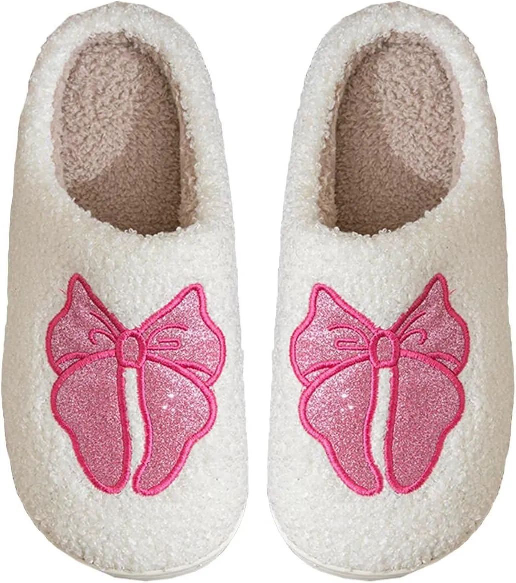 Fun and Loving Slippers Valentine's Day Style Women's & Men's Comfortable Memory Foam Slippers Fluffy and Soft Memory Foam Retro Indoor and Outdoor Home Couple Shoes