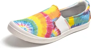 FUNKYMONKEY Shoes for Women, Comfort Low Top Canvas Slip On Sneakers Classic Casual Walking Shoes