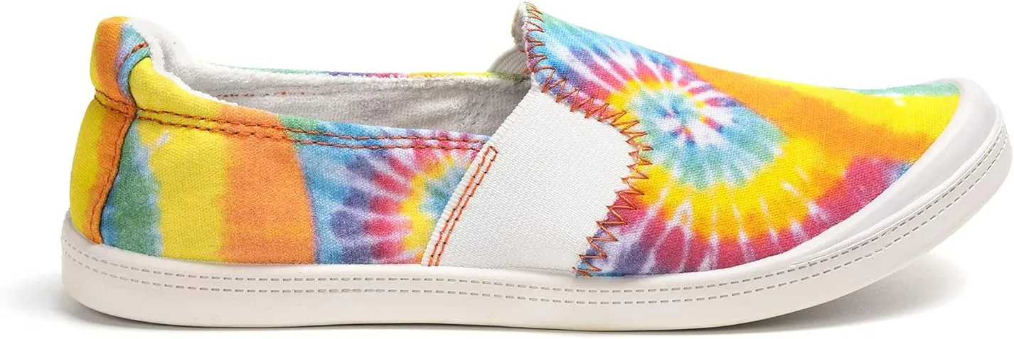 FUNKYMONKEY Shoes for Women, Comfort Low Top Canvas Slip On Sneakers Classic Casual Walking Shoes