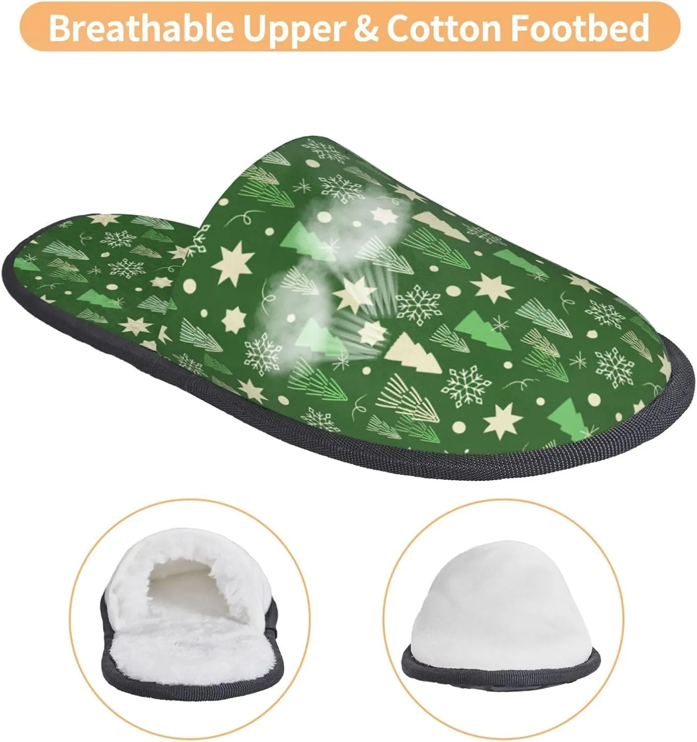 Fuzzy Slip-On Slippers Cozy Warm Bedroom Slippers Indoor House Winter Fall Fluffy Shoes For Women Men Gifts