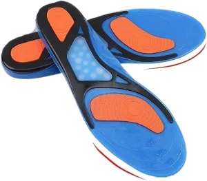 Gel Insoles Breathable Comfortable Silicone Inserts Deodorant Shock Absorption Shoe Insoles Sport Inserts(Large)