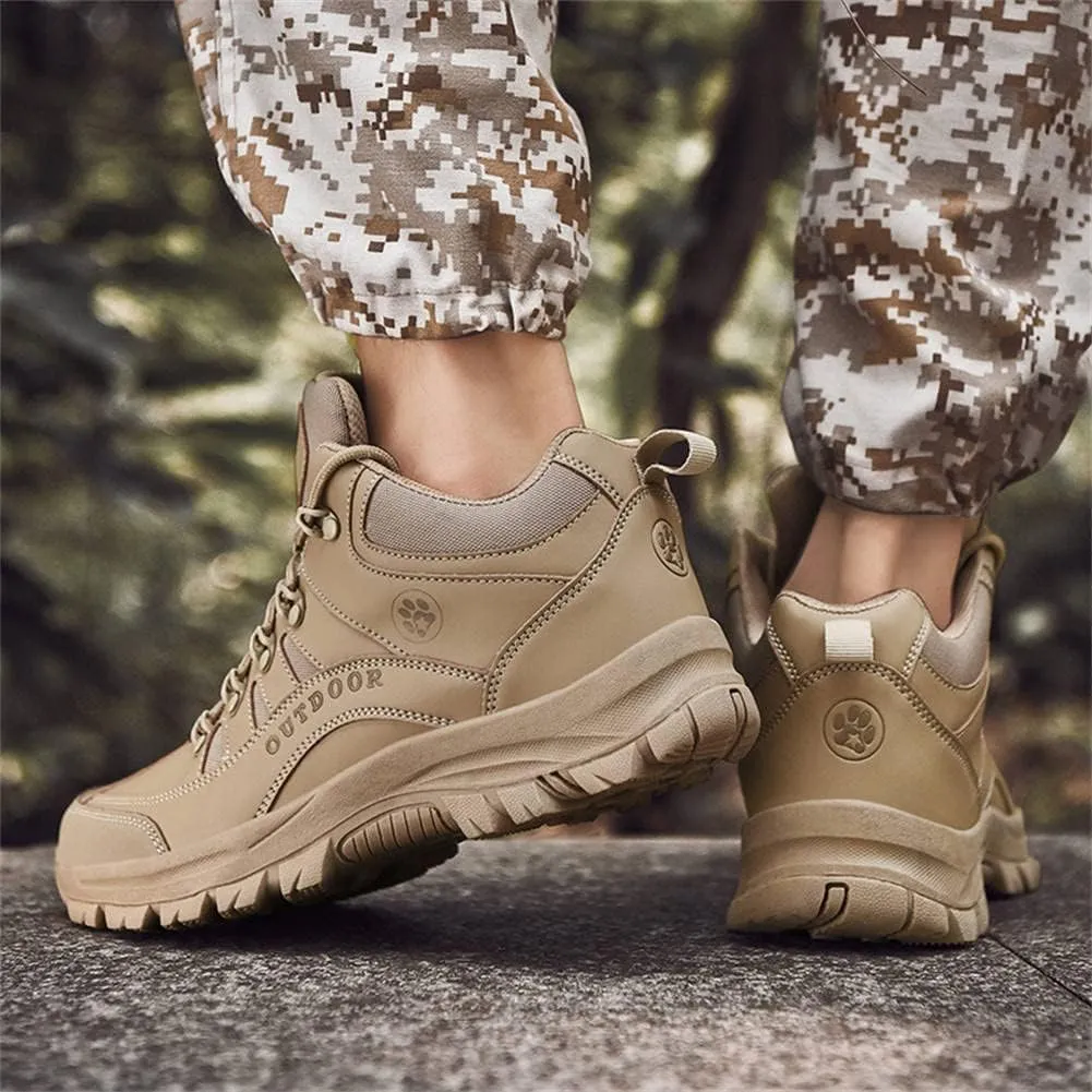 GEXECEUSS Hiking Boots for Men Breathable Non-Slip Casual Low-Top Sneakers for Trailing Trekking Outdoor Leather Walking Shoes