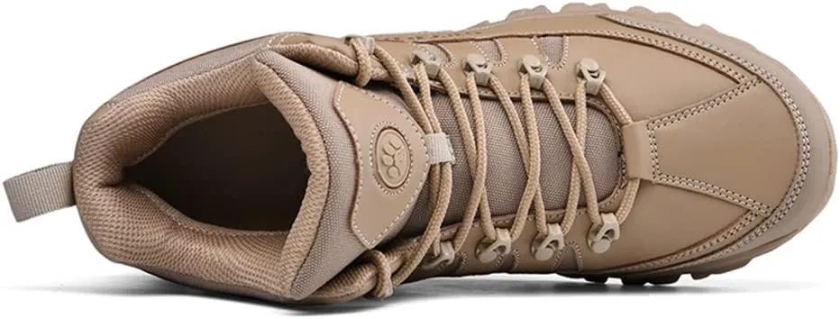 GEXECEUSS Hiking Boots for Men Breathable Non-Slip Casual Low-Top Sneakers for Trailing Trekking Outdoor Leather Walking Shoes