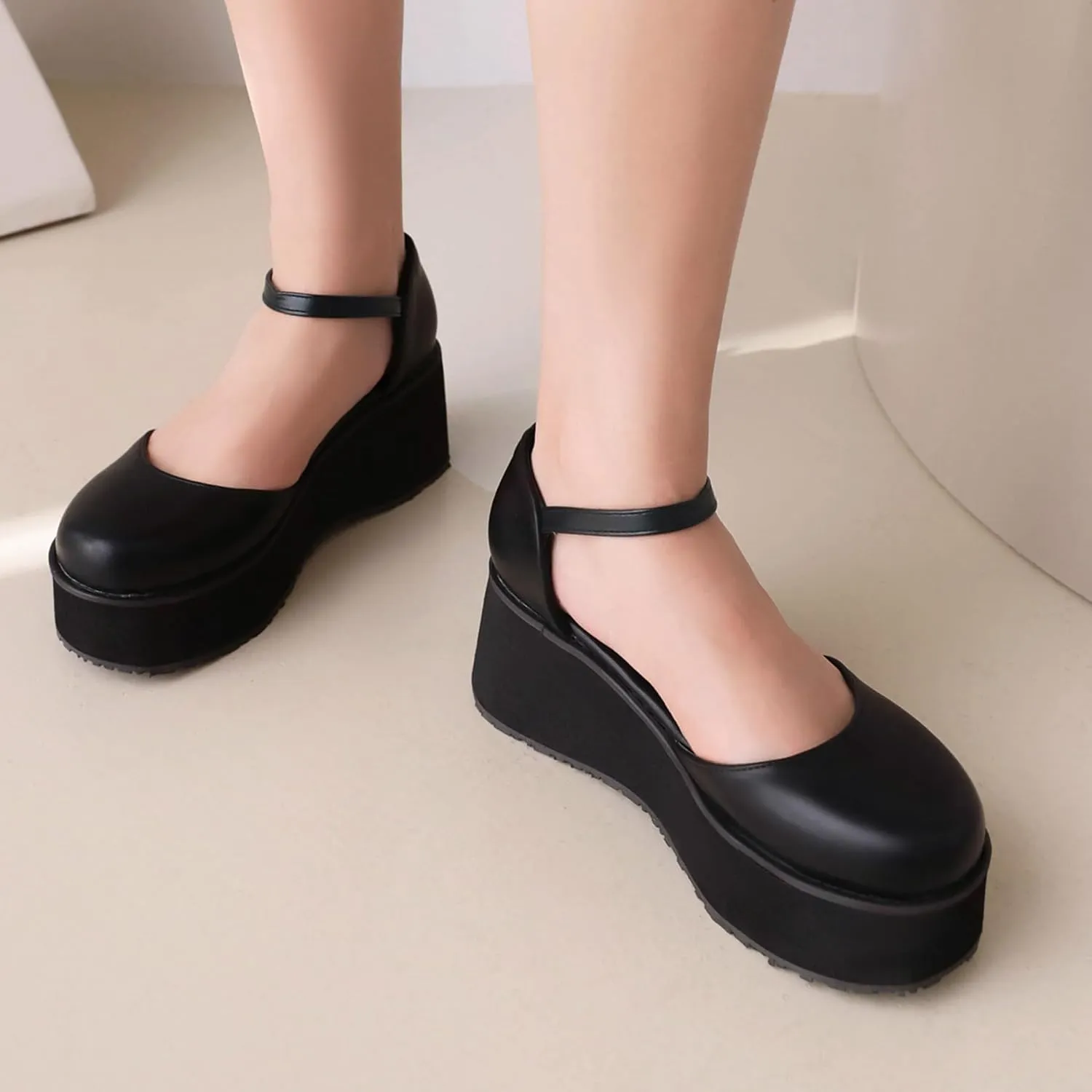 Gicoiz Platform Wedge Girls Summer Ankle Strap Sandal