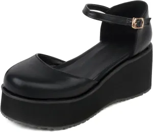 Gicoiz Platform Wedge Girls Summer Ankle Strap Sandal