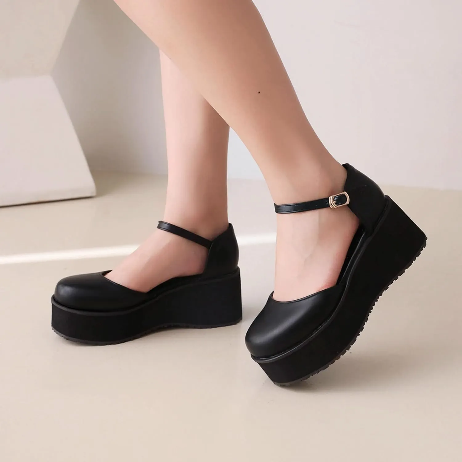 Gicoiz Platform Wedge Girls Summer Ankle Strap Sandal