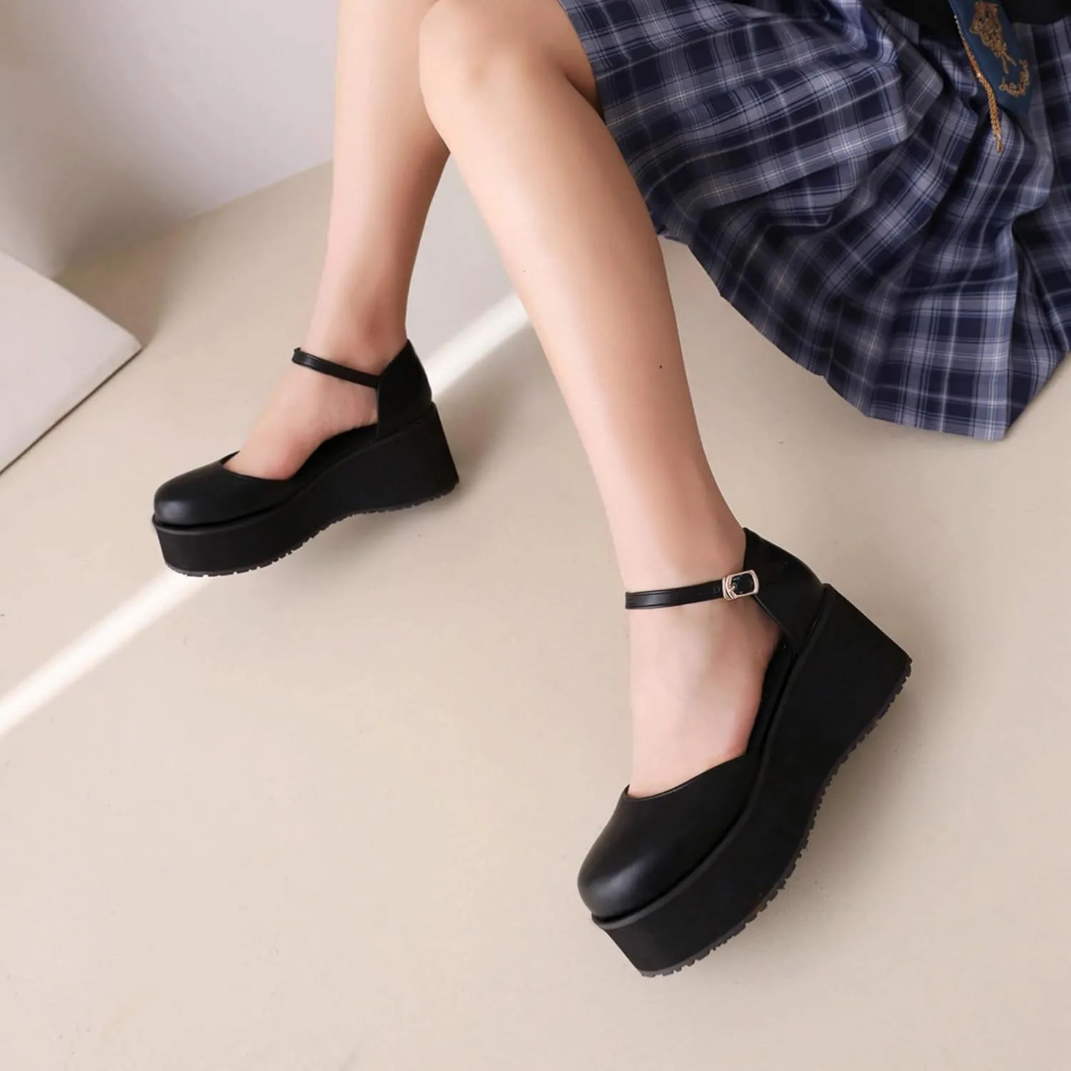 Gicoiz Platform Wedge Girls Summer Ankle Strap Sandal