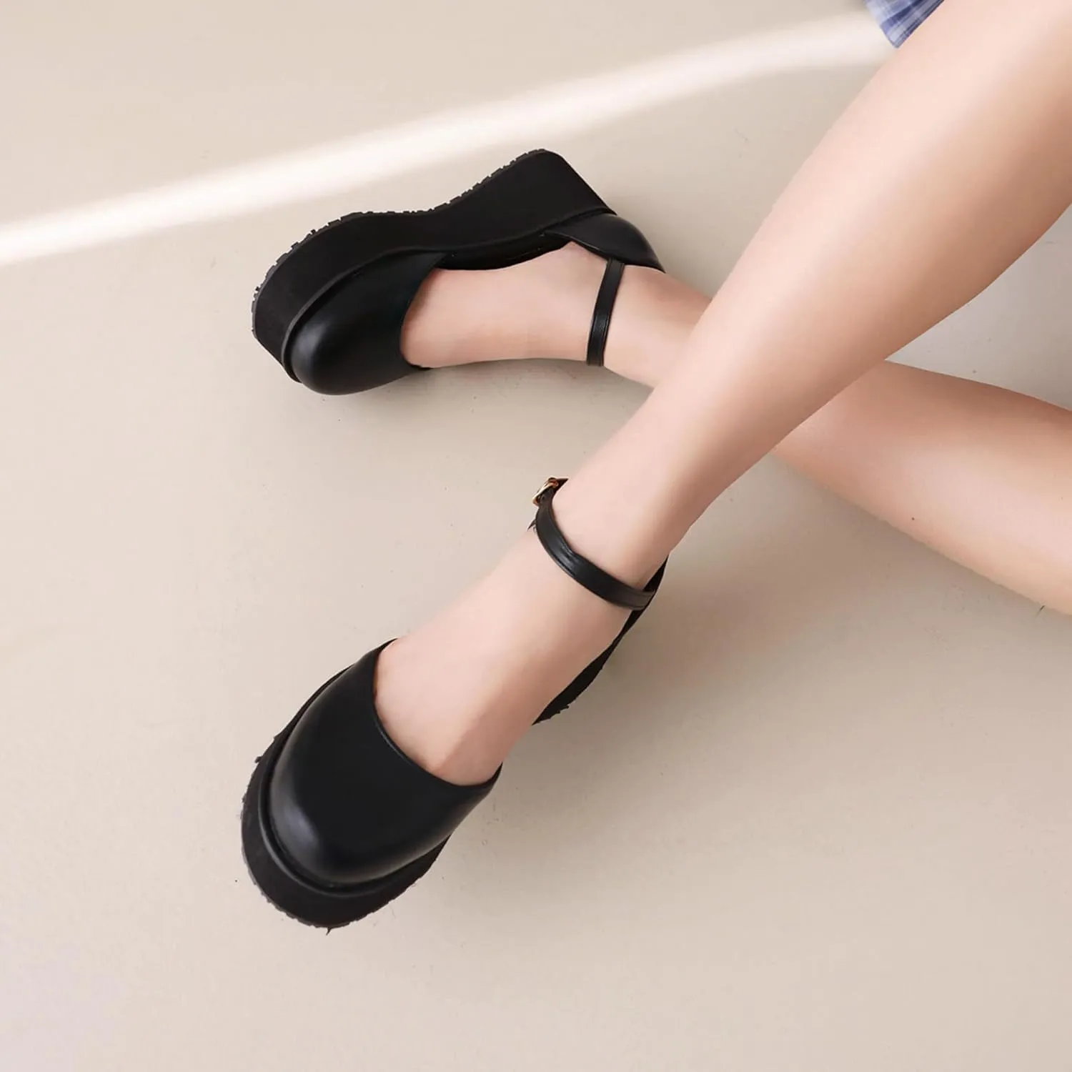 Gicoiz Platform Wedge Girls Summer Ankle Strap Sandal