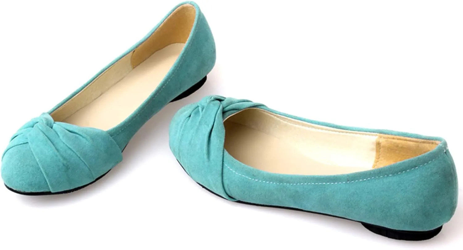 Gicoiz Round Toe Flats Womens Slip On Work Dolly Shoes