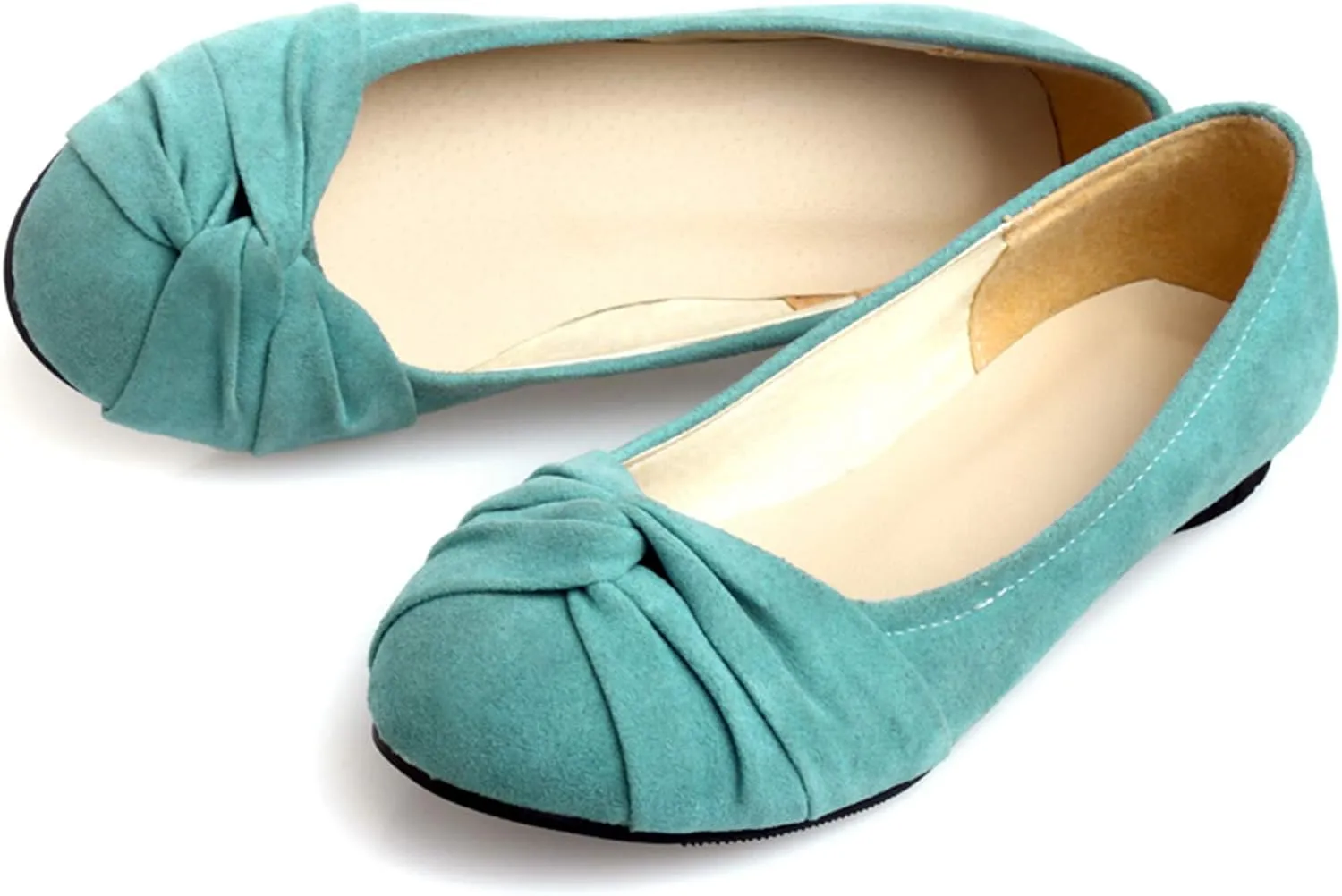 Gicoiz Round Toe Flats Womens Slip On Work Dolly Shoes