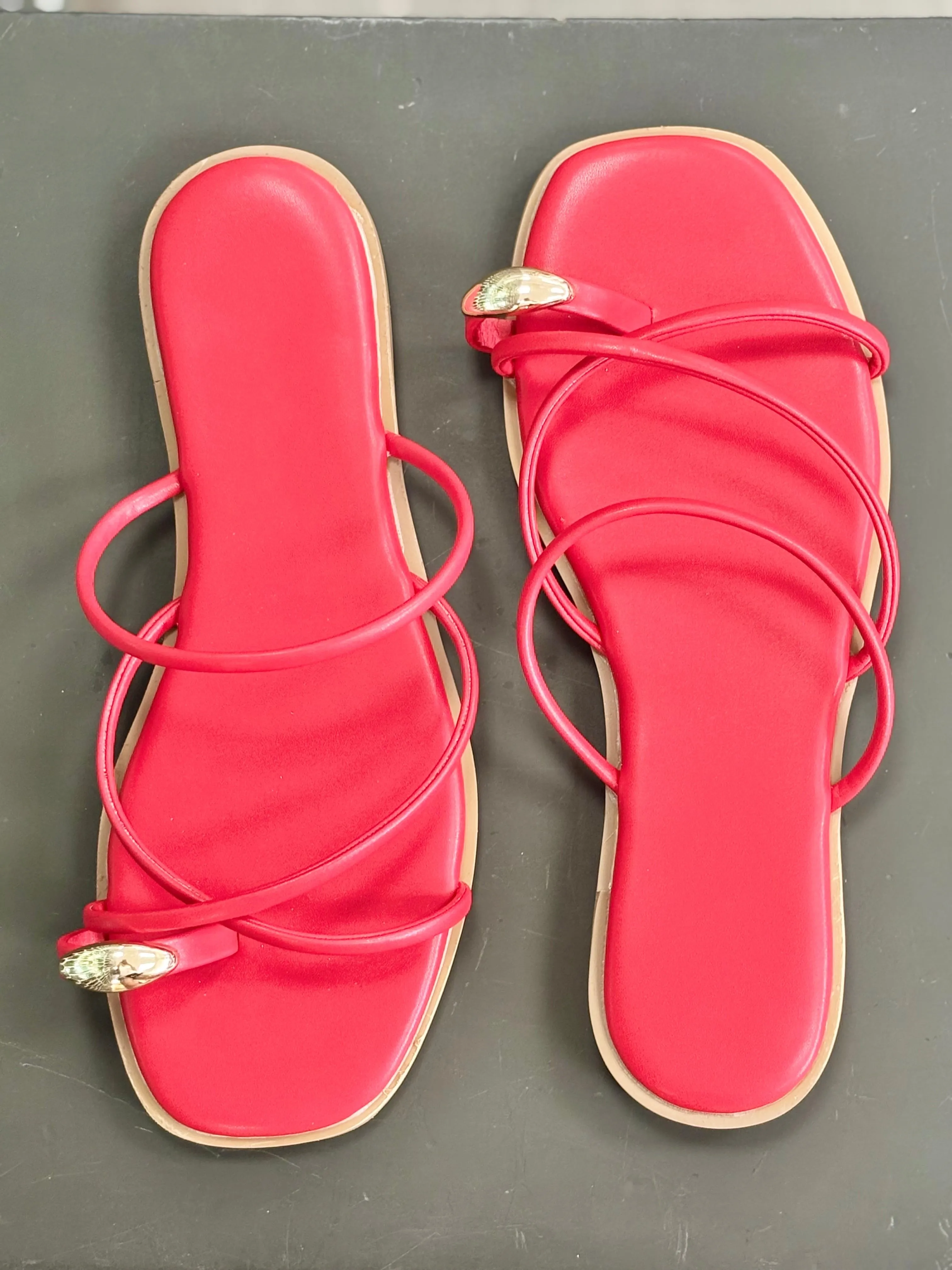 Golden Toe Strappy Sandal