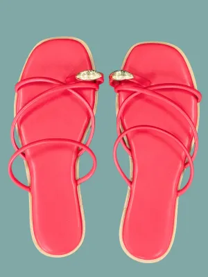 Golden Toe Strappy Sandal